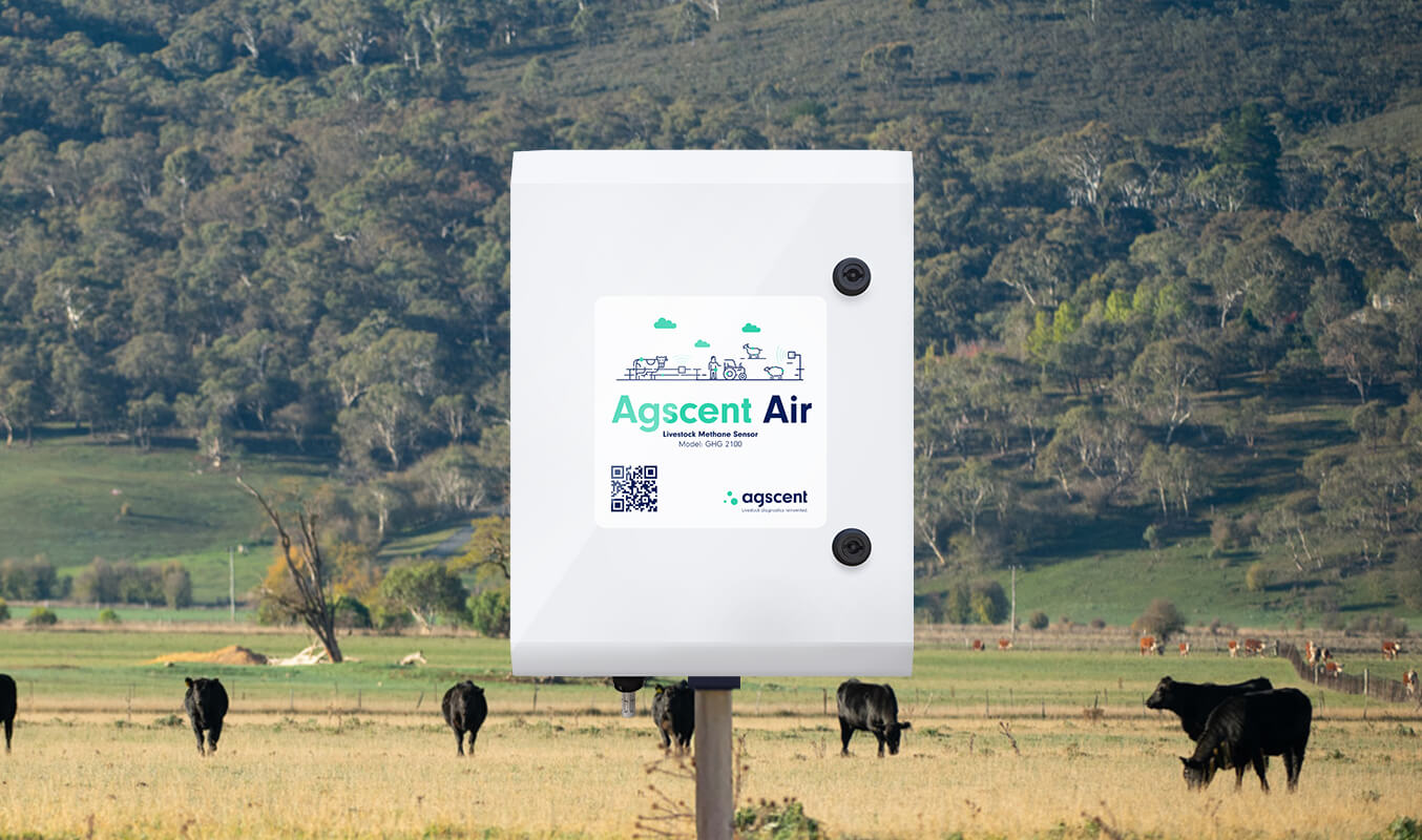 The Agscent Air GHG device on a farm
